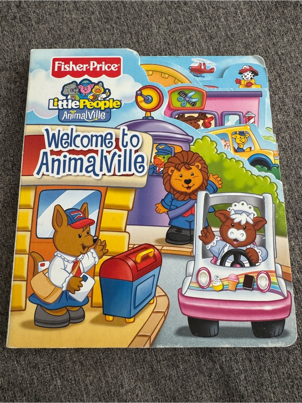 Fisher-Price Little People "Welcome to AnimalVille" Board Book - Colorful